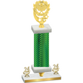 Premium Single Green Carbon Fiber Year Pickleball Trophy