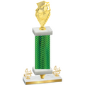 Premium Single Green Carbon Fiber Fourth Place Pickleball Trophy