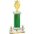 Premium Single Green Carbon Fiber Victory Pickleball Trophy