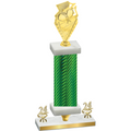 Premium Single Green Carbon Fiber Year Pickleball Trophy