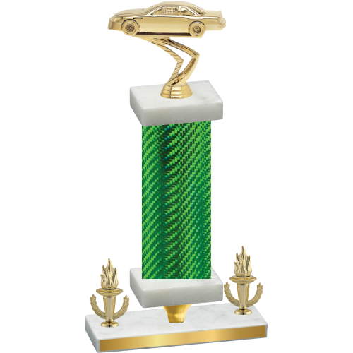 Premium Single Green Carbon Fiber Victory Cars Trophy
