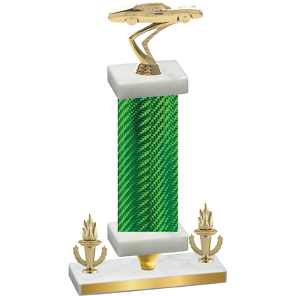 Premium Single Green Carbon Fiber Victory Cars Trophy