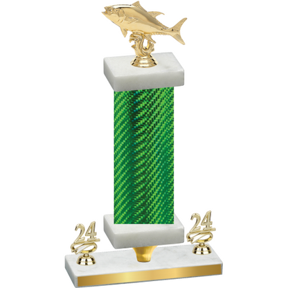 Premium Single Green Carbon Fiber Year Fishing Trophy