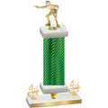 Premium Single Green Carbon Fiber Fourth Place Shooter Trophy