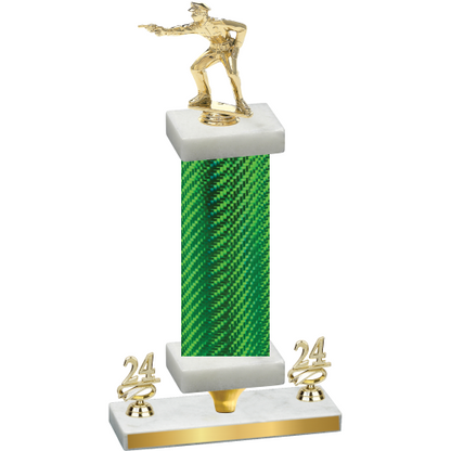 Premium Single Green Carbon Fiber Year Shooter Trophy