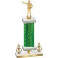 Premium Single Green Carbon Fiber Victory Shooter Trophy