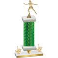Premium Single Green Carbon Fiber First Place Skater Trophy