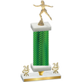 Premium Single Green Carbon Fiber Year Skater Trophy