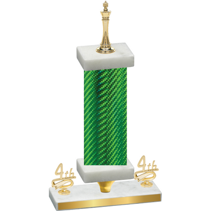 Premium Single Green Carbon Fiber Fourth Place Chess Trophy