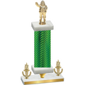 Premium Single Green Carbon Fiber Victory Holiday Trophy