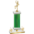 Premium Single Green Carbon Fiber First Place Majorette Trophy