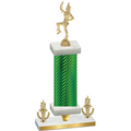 Premium Single Green Carbon Fiber Victory Majorette Trophy