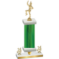 Premium Single Green Carbon Fiber Year Majorette Trophy