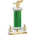 Premium Single Green Carbon Fiber Victory Fishing Trophy