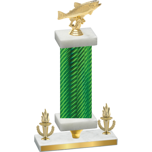 Premium Single Green Carbon Fiber Victory Fishing Trophy