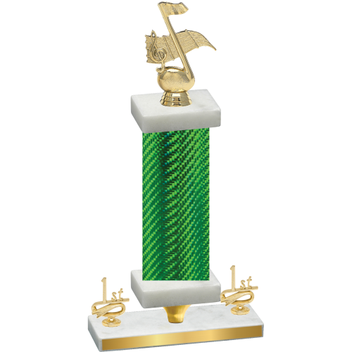Premium Single Green Carbon Fiber First Place Music Trophy