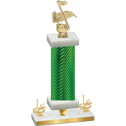Premium Single Green Carbon Fiber First Place Music Trophy