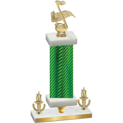 Premium Single Green Carbon Fiber Victory Music Trophy