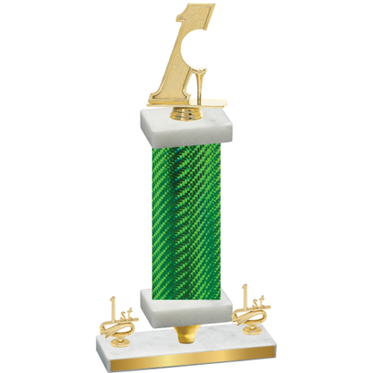 Premium Single Green Carbon Fiber First Place Golf Trophy