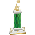 Premium Single Green Carbon Fiber Year Golf Trophy