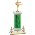 Premium Single Green Carbon Fiber Victory Karate Trophy