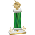 Premium Single Green Carbon Fiber Fourth Place Baseball Trophy