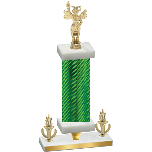 Premium Single Green Carbon Fiber Victory Academics Trophy
