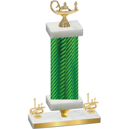Premium Single Green Carbon Fiber First Place Academics Trophy