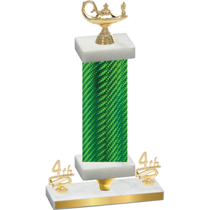 Premium Single Green Carbon Fiber Fourth Place Academics Trophy