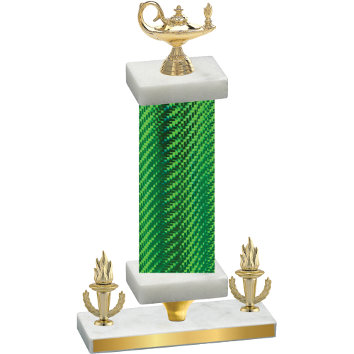Premium Single Green Carbon Fiber Victory Academics Trophy