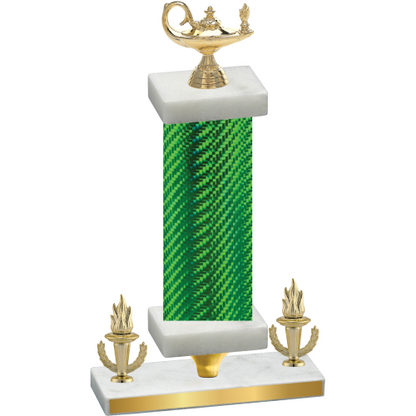 Premium Single Green Carbon Fiber Victory Academics Trophy