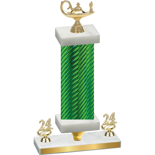 Premium Single Green Carbon Fiber Year Academics Trophy