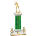 Premium Single Green Carbon Fiber Victory Softball Trophy