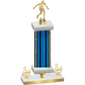 Premium Single Blue Glacier Third Place Soccer Trophy