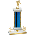 Premium Single Blue Glacier Fourth Place Rugby Trophy
