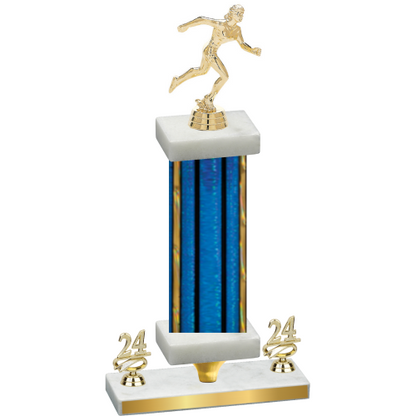 Premium Single Blue Glacier Year Running Trophy