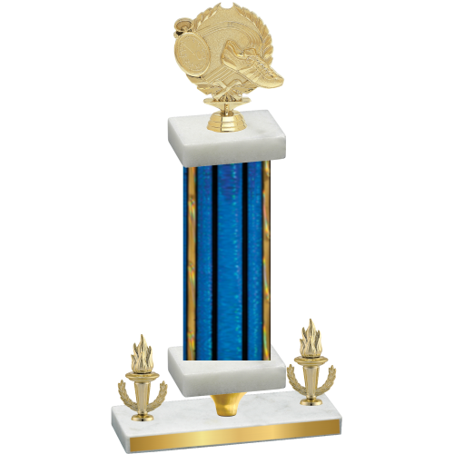 Premium Single Blue Glacier Victory Running Trophy