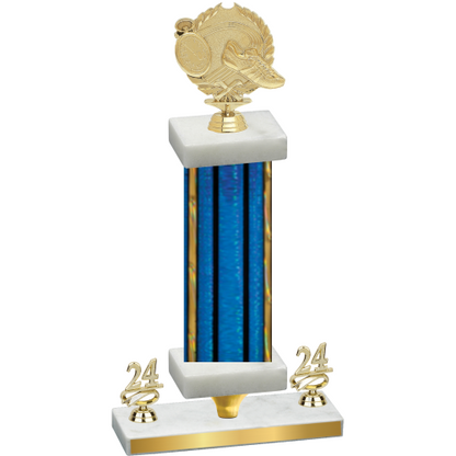 Premium Single Blue Glacier Year Running Trophy