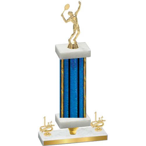 Premium Single Blue Glacier First Place Tennis Trophy