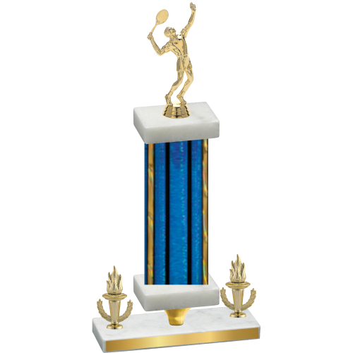 Premium Single Blue Glacier Victory Tennis Trophy