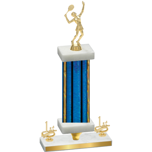 Premium Single Blue Glacier First Place Tennis Trophy