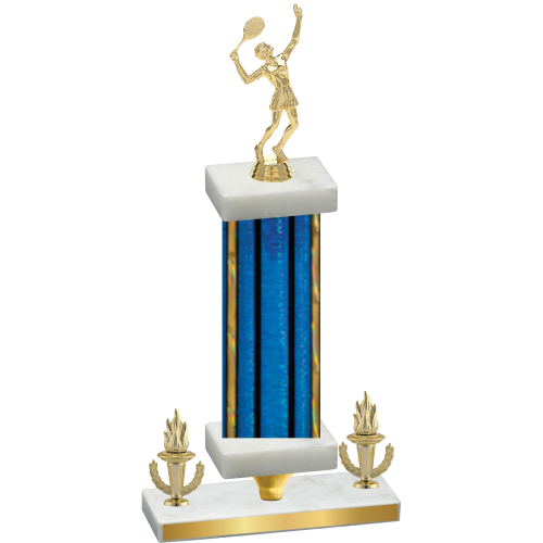 Premium Single Blue Glacier Victory Tennis Trophy