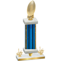 Premium Single Blue Glacier First Place Football Trophy