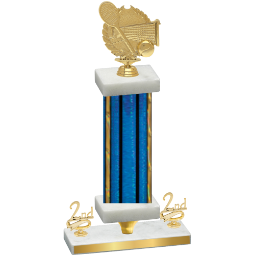 Premium Single Blue Glacier Second Place Tennis Trophy