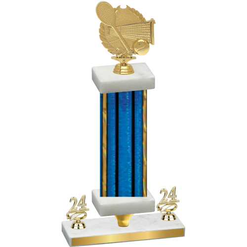Premium Single Blue Glacier Year Tennis Trophy