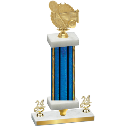Premium Single Blue Glacier Year Tennis Trophy