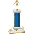 Premium Single Blue Glacier First Place Wrestling Trophy