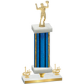 Premium Single Blue Glacier First Place Volleyball Trophy