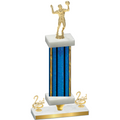 Premium Single Blue Glacier Second Place Volleyball Trophy