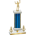 Premium Single Blue Glacier Victory Volleyball Trophy